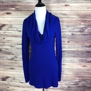 Splendid Tops - Splendid Royal Blue Waffle Cowl Neck Top Splendid Tops - Splendid Royal Blue Waffle Cowl Neck Top